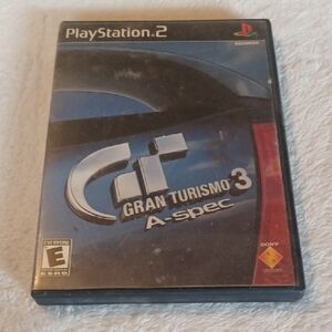 Sony PlayStation 2 Game - Gran Turismo 3 A-spec - Black and Red